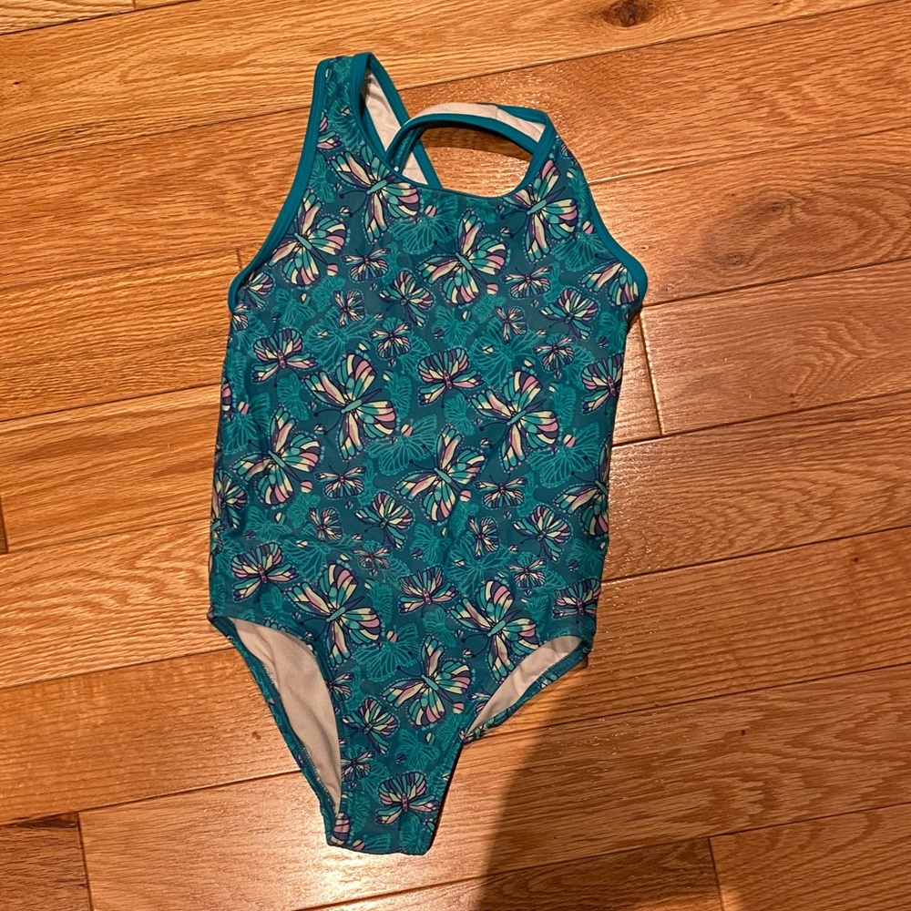 L.L. Bean Teal and Purple Swimsuit